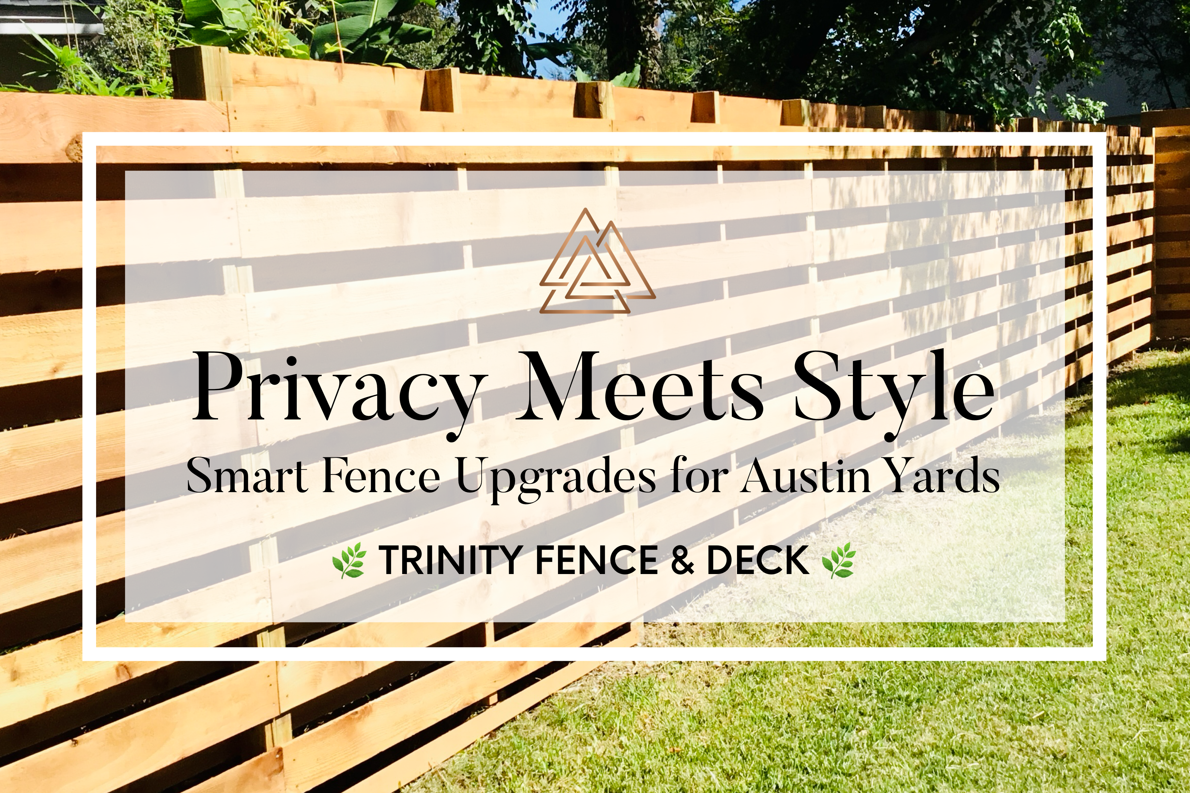 Modern horizontal privacy fence with clean lines—smart fence upgrade for Austin yards focused on style and seclusion.