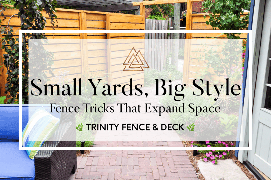 Modern fence ideas for small yards – cedar privacy screen in compact Austin backyard